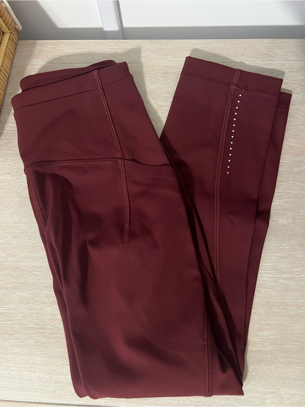 lululemon athletica Maroon High-Waist Leggings